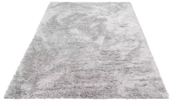 Мой домашний лохматый ковер "Болдо", прямоугольный, особенно мягкий благодаря микрофибре, лохматый ковер My home 70х140 см, светло-серый