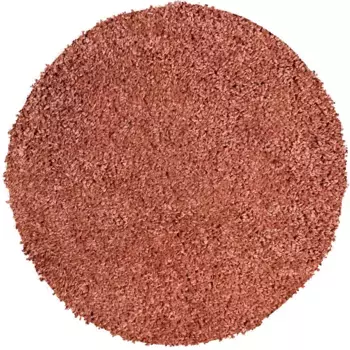 Мой домашний лохматый ковер "Хара", круглый, лохматый, мягкий ковер My home 120 см, цвет terra