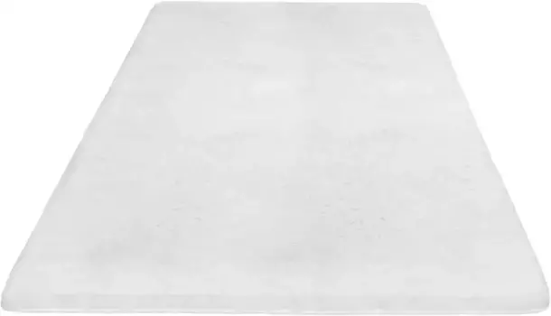 Мой домашний лохматый ковер "Шелковистый, однотонный, особенно мягкий и приятный", прямоугольный, с противоскользящим покрытием, можно стирать, для гостиной, спальни My home 140х200 см, белый