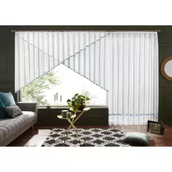 Мой домашний магазин конвертов «Eby», (1 шт), занавеска, готовая штора, прозрачная My Home, серый