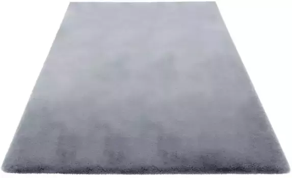 Мой домашний меховой ковер "Кролик, искусственный мех, мех кролика, микрофибра", прямоугольный, особо высокий и пушистый, для гостиной, спальни, детской комнаты My home 80х150 см, светло-серый