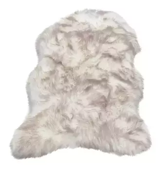 Мой домашний меховой коврик "Саммо", в форме меха, искусственный мех, яркие цвета, особенно мягкий, настоящий приятный коврик My home 65х180 см, серый/белый