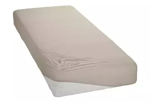 Мой домашний простынь "оранжевого размера. 90х200, 140х200 или 180х200 см", из хлопка, для матрасов высотой до 18 см, простынь плоская, простыня на резинке My home 140х200 см, 1 шт., бежевый