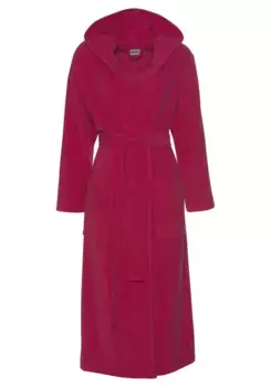 Мой домашний женский халат "Юль" (1 шт.), однотонный легкий махровый халат, с высоким содержанием хлопка, XS-3XL My Home, фуксия