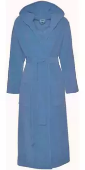 Мой домашний женский халат "Юль" (1 шт.), однотонный легкий махровый халат, с высоким содержанием хлопка, XS-3XL My Home, синий