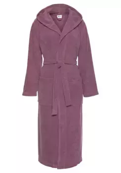 Мой домашний женский халат "Юль" (1 шт.), однотонный легкий махровый халат, с высоким содержанием хлопка, XS-3XL My Home, лиловый