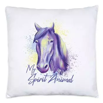 Мой дух Подушка животного Лошади Голова лошади Жеребец Верховая езда Рождественский дух животного Лошадь Любитель Заклинатель лошадей Hey!Print