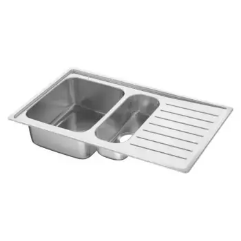 Мойка-вставка на 1,5 чаши с крылом, нержавеющая сталь, 88x53 см, VATTUDALEN IKEA