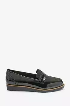 Мокасины-броги Forever Comfort на толстой подошве и декором Next, черный
