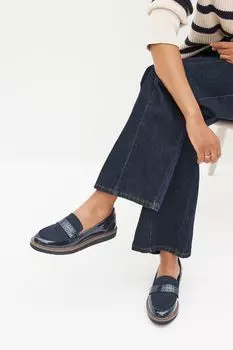 Мокасины-броги Forever Comfort на толстой подошве Next, синий