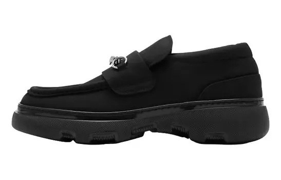 Мокасины Burberry с отделкой, черный