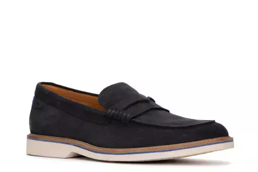 Мокасины Clarks "Atticus LTSlip", тапочки, пенни-лоферы, кроссовки без шнуровки, темно-синий