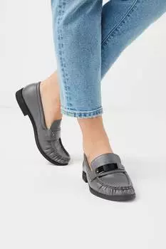 Мокасины Forever Comfort с металлическими украшениями Next, серый