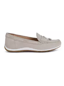 Мокасины Geox Leder Mokassins Vega Moc, серо-коричневый