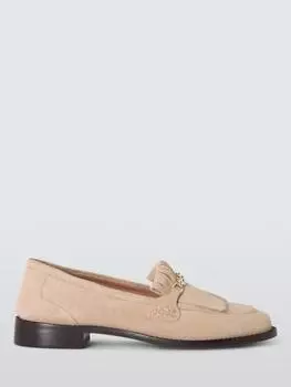 Мокасины guiliana из замши с бахромой и цепочкой John Lewis, бежевый