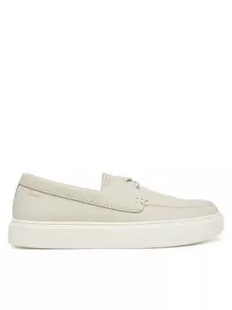 Мокасины Hybrid Lace Up Boat Lth HM0HM01812 Calvin Klein, экрю