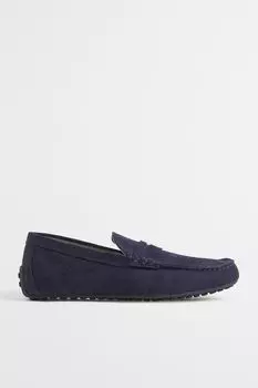 Мокасины из искусственной замши H&M, синий