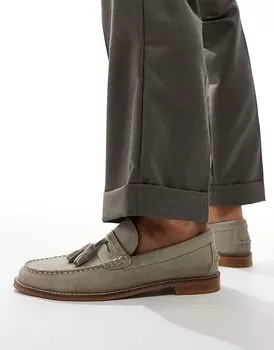 Мокасины из каменной замши с кисточкой и натуральной подошвой ASOS DESIGN