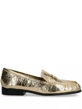 Мокасины из металлизированной кожи Michael Michael Kors, золотой