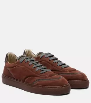 Мокасины из замши Monili Brunello Cucinelli, коричневый