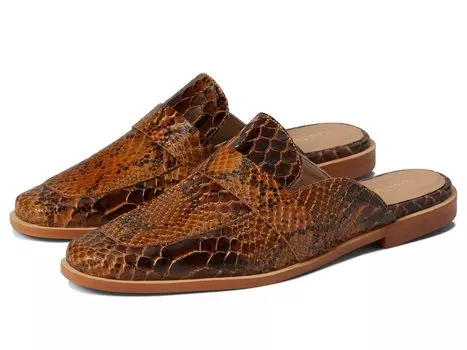 Мокасины KAANAS, Samara Snake-Embossed Square-Toe Mule