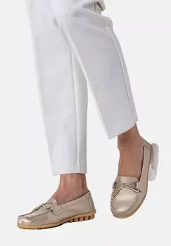 Мокасины LEATHER Musk, золотой