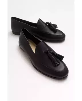 Мокасины Mona с кисточками из мягкой кожи Forever & Always Shoes, черный