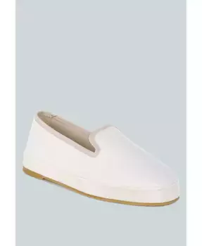 Мокасины Moshka Round Toe Canvas Slip-On London Rag, коричневый/бежевый