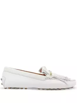 Мокасины с бахромой TOD'S, белый