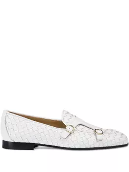 Мокасины с двумя пряжками Doucal's, белый