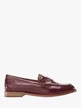 Мокасины с кожаными заклепками Moda in Pelle, желто-коричневый