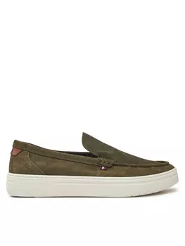 Мокасины Tommy Hilfiger, зеленый