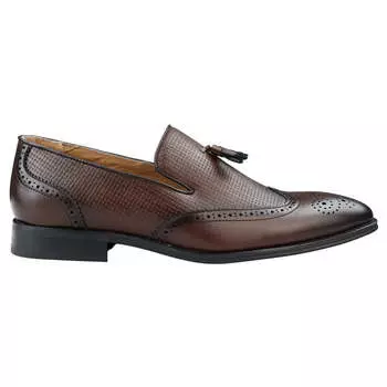 Мокасины, туфли-лоферы, кожаная подкладка, слипоны, отделка кисточками, элегантная официальная обувь TruClothing