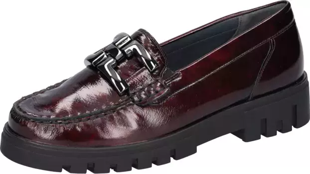 Мокасины Waldlufer "H-SERENA", тапочки, удобная обувь с декоративной застежкой, ширина H, бордовый