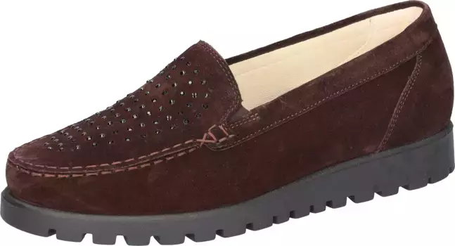 Мокасины Waldlufer "HEGLI", тапочки, слипоны, удобная обувь удобной ширины H (=очень широкая), коричневый