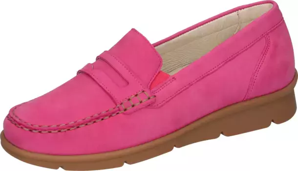 Мокасины Waldlufer "K-INGA", тапочки, удобная обувь, обувь для отдыха комфортной ширины K = очень широкая, розовый