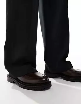 Мокасины Walk London Jagger из коричневой кожи