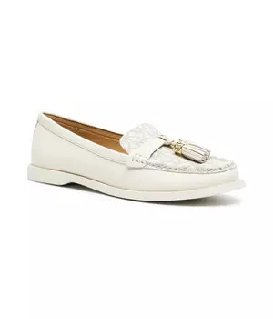 Мокасины женские Michael Kors кожаные с логотипом, бежевый