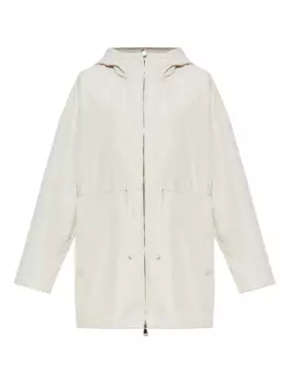 Мокрое пальто-парка Moncler, нейтральный