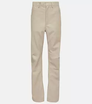 Мокрые штаны из искусственной кожи Entire Studios, белый