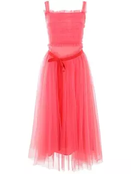 Molly Goddard платье миди Элоди, розовый