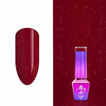 Molly Lac, Elite Women, гибридный лак для ногтей, №40 «Русские блестки», 5 мл