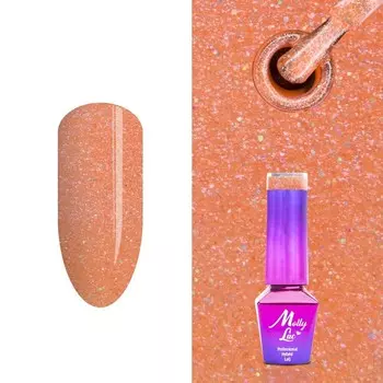 Molly Lac, Fantasyland Glitter, гибридный лак для ногтей, 316 Glam Rock, 5 мл