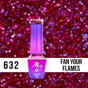 Molly Lac, Гибридный лак для ногтей, Spotlight Fan Your Flames 5 G № 632