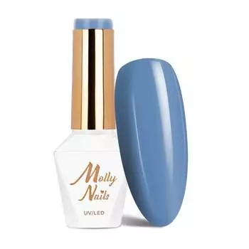 Molly Nails Blue Sky Clear Blue без содержания HEMA/Di-HEMA 8 г гибридного лака № 113