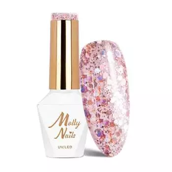 Molly Nails Crushed Diamonds LA Star HEMA/Di-HEMA Free 8 г гибридный лак для ногтей № 534