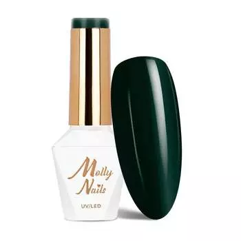 Molly Nails Green Party Deep Green HEMA/Di-HEMA Free 8 г № 87 гибридный лак для ногтей