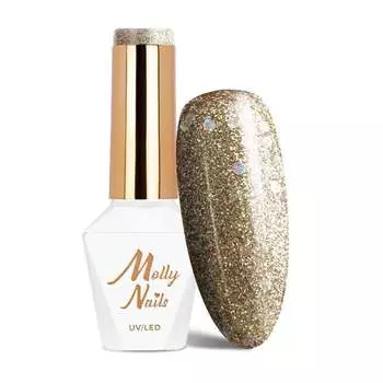 Molly Nails Queens Of Life Perfect Gold HEMA/Di-HEMA Free 8 г № 32 гибридный лак для ногтей