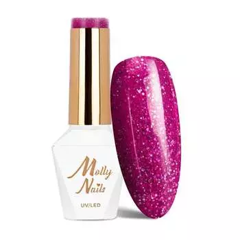 Molly Nails Spotlight Pink Fiction HEMA/Di-HEMA Free 8 г гибридный лак № 634