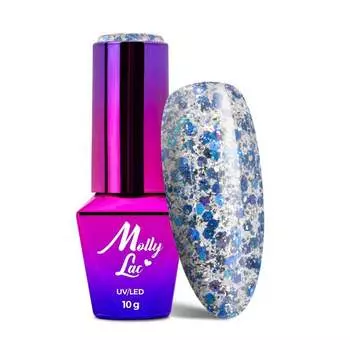 MollyLac Born To Glow Dreamlife Hybrid Glitter Nail Polish 10 г № 574